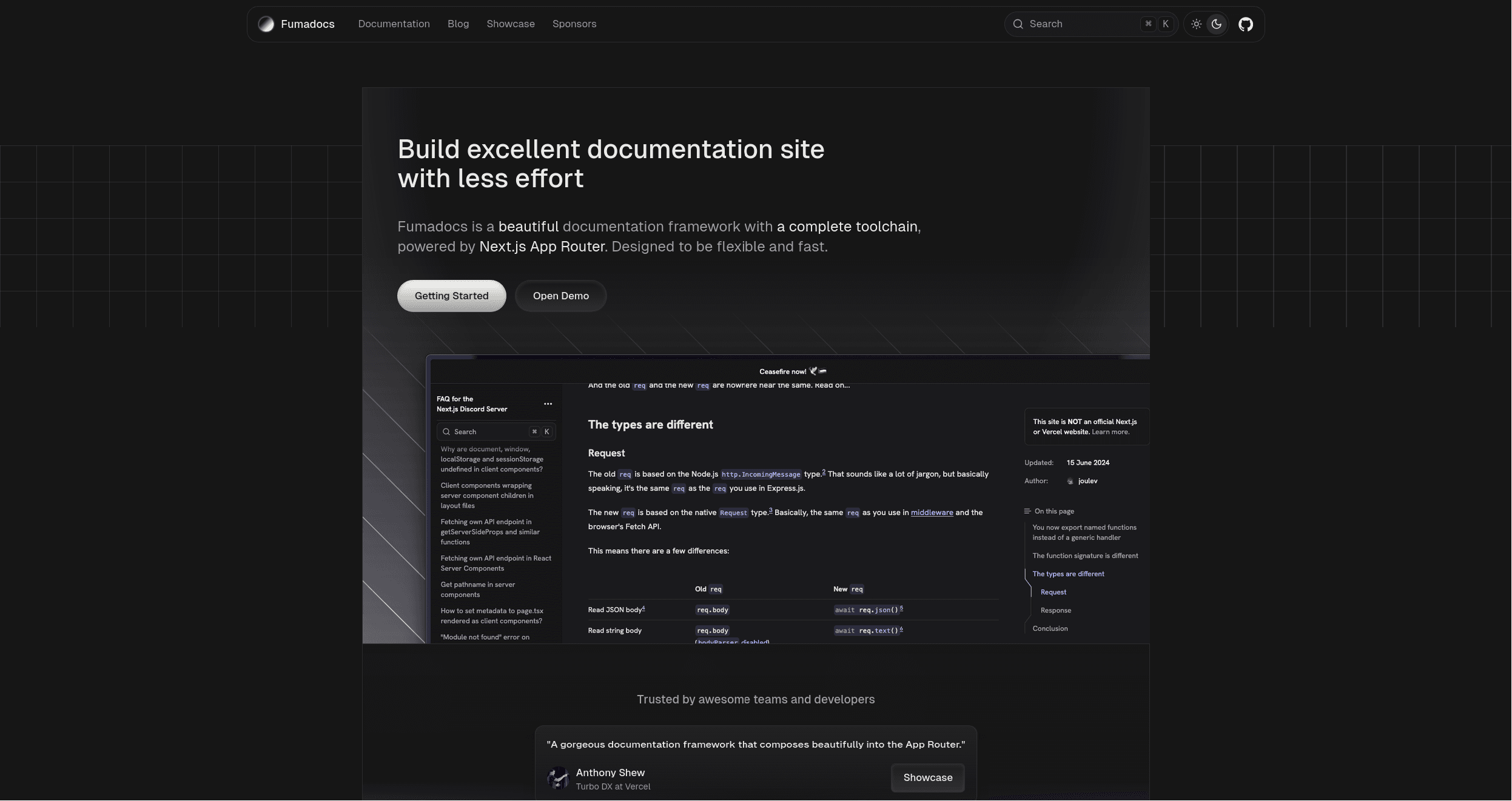 Opensource documentation framework