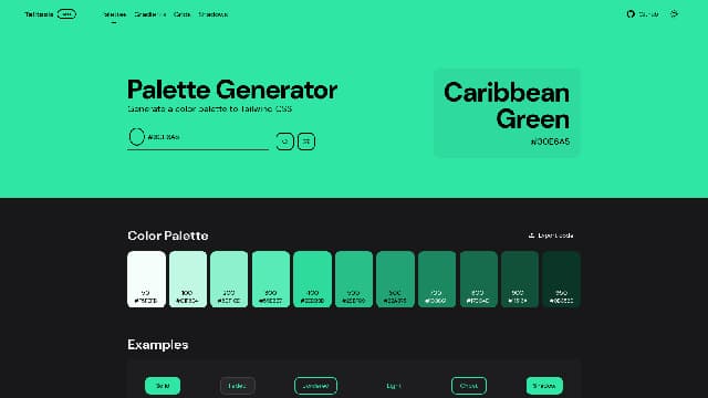 Palette generator for Tailwind CSS