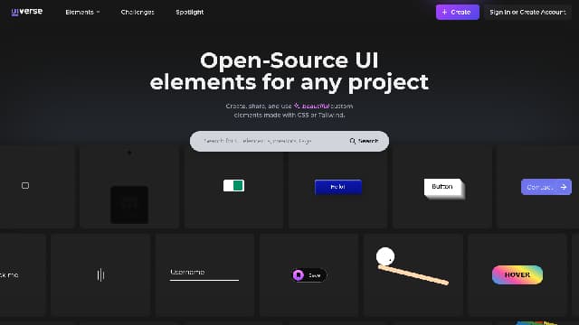 Open-Source UI elements for any project.